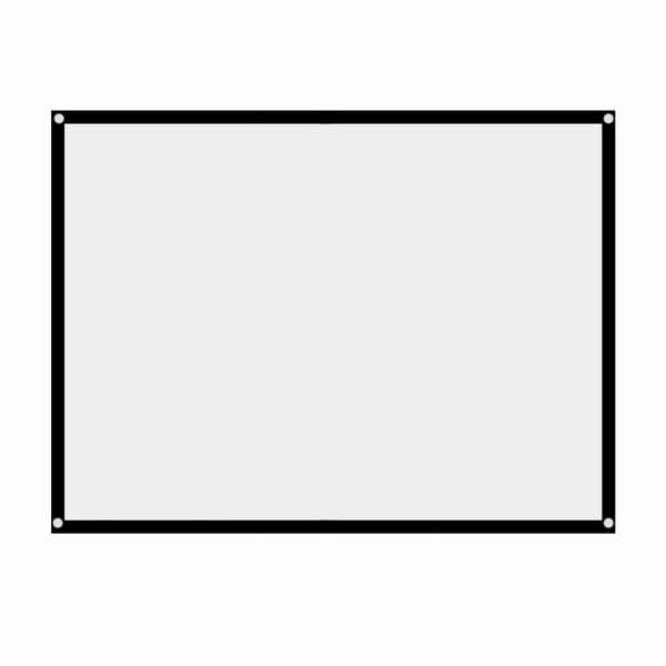 Bærbar, foldbar, hvid projektionslærred (60 tommer)