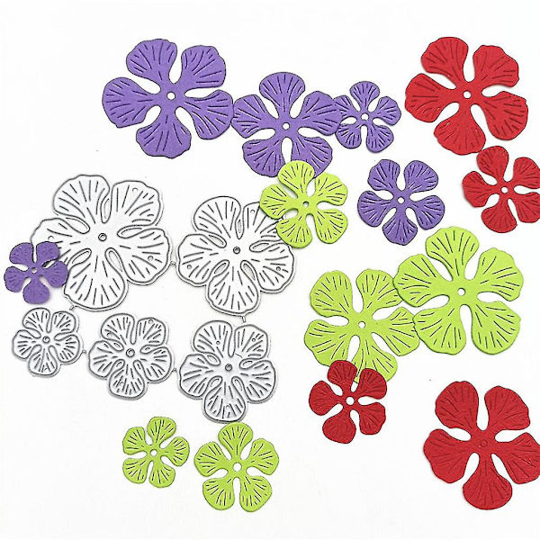 Blomsterblade Metalskæring Dies Stencil Gør-det-selv Scrapbog Album Papir Kort Skabelon Form Prægning Håndværk
