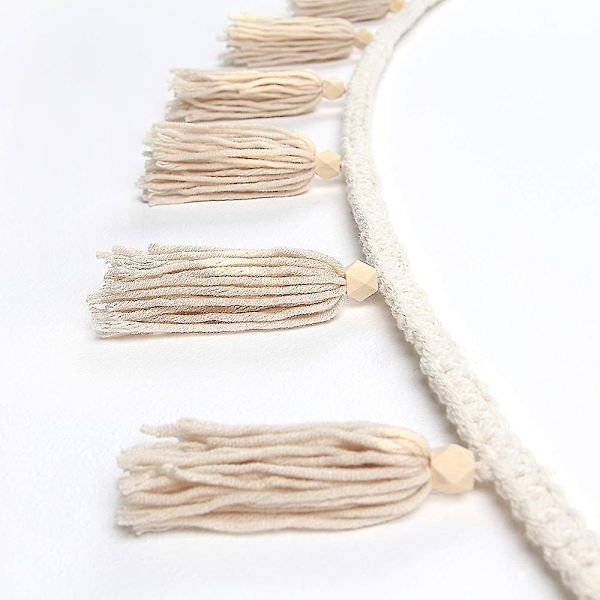 2kpl Macrame seinälle ripustettava kuvakudos hapsu Garland Banneri puuvillainen kudottu seinäkoristelu Boho-talon sisustukseen, lastenhuoneen sisustukseen