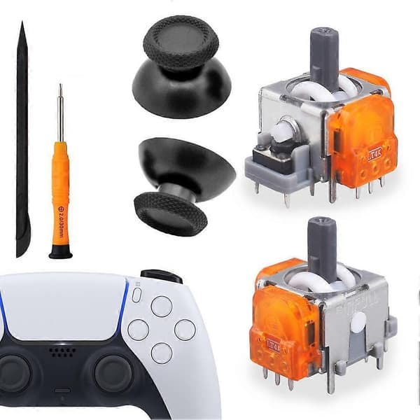 7-i-1 TMR elektromagnetisk joysticksæt til PS5-controller Anti-drift magnetisk modstandsjoystick Thumbstick-tilbehør