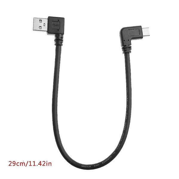 Usb3.0 A til Usb3.1 Type C 90 grader venstre/høyre vinkel hann-til-hann-adapterkabel