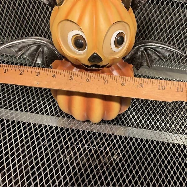 Halloween Läskig Fladdermus Pumpa Prydnader Pumpaformad Heminredning Harts Söt Fladdermusdekoration A