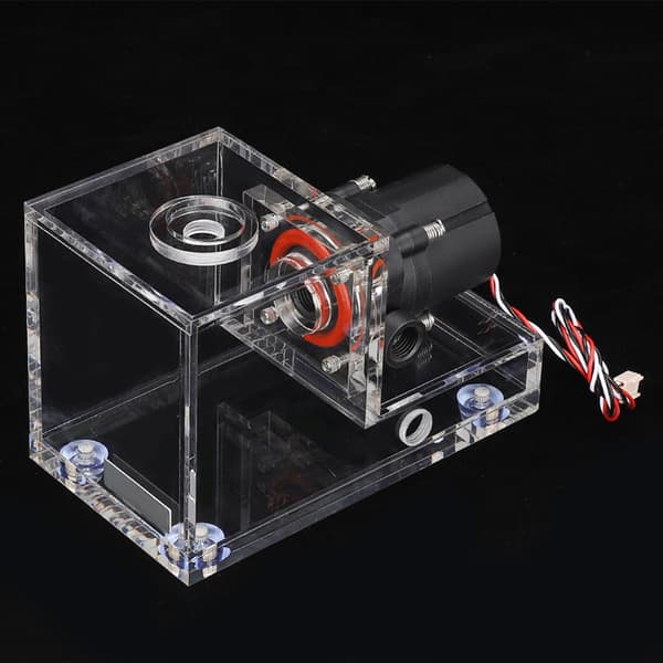 Transparent PC vattenpump med akrylkyltank - 600L/H