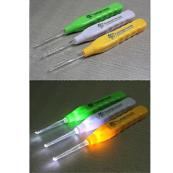 Blinkende lys Led ørevoksfjerner Curette Cleaner Earpick Tool