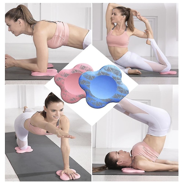 Yoga Knæpude Trykbestandig Tykke albuer Hænder Håndledspude Balancestøtte Pink