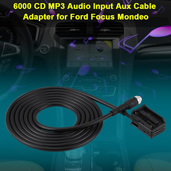6000 Cd Mp3 Audio Input Aux Kaapelisovitin Ford Focus Mondeolle irrotustyökalunäppäimillä