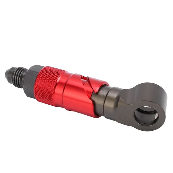 Bromsledning Quick Release Adapter Fitting Böjd Universal för oljebränsleslang Röd