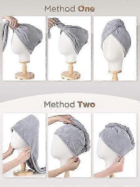 【BQ】Mikrofiberhandduk, Superabsorberande, 3-pack, Hårvårdsturban för vått hår