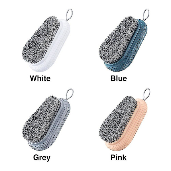 2 kpl Pyykinpesu Kotitalous Keittiön Laatta Seinä Kylpyhuone Pehmeät Harjakset Kylpyamme Vaatteet Kengät Easy Grip Lattianhankausharjatyökalu Blue