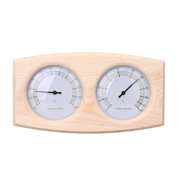 Trä Bastu Termohygrometer Termometer Hygrometer Bastutillbehör
