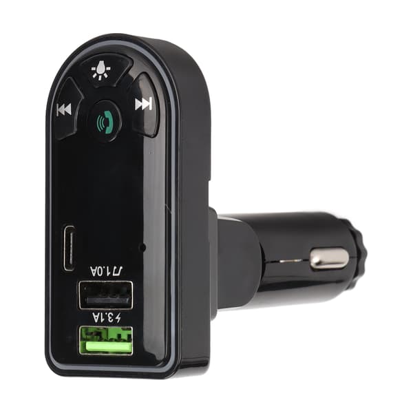 Bil MP3 Afspiller Håndfri Stereo Dobbelt USB Opladning Bluetooth Billader med Farverigt Stemningslys