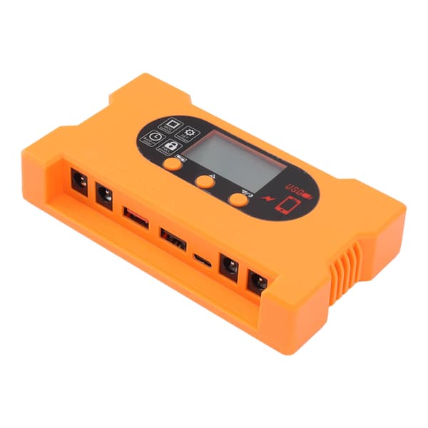 Solar Laddningsregulator 12V 24V Dubbel USB Typ C Snabbladdning Solpanel Batteriregulator med LCD-skärm 20A