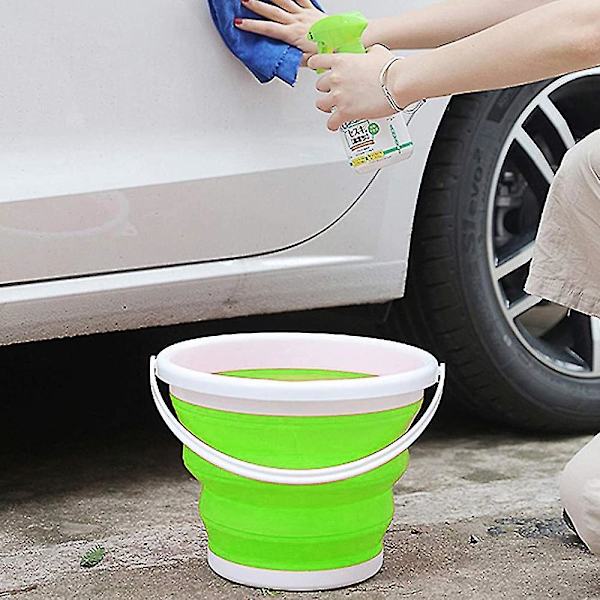 Hopfällbar hink med handtag Fällbar strandleksaksbehållare, 5l