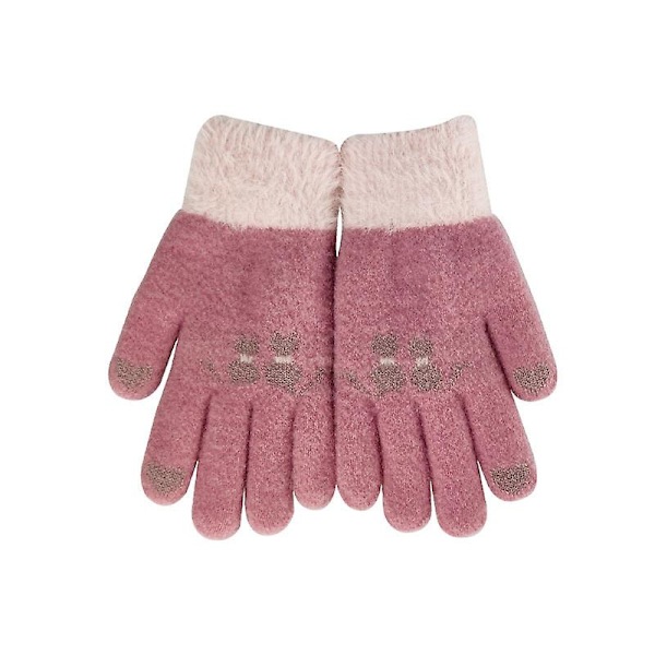 Vinterhansker, varme hansker, blå Pink