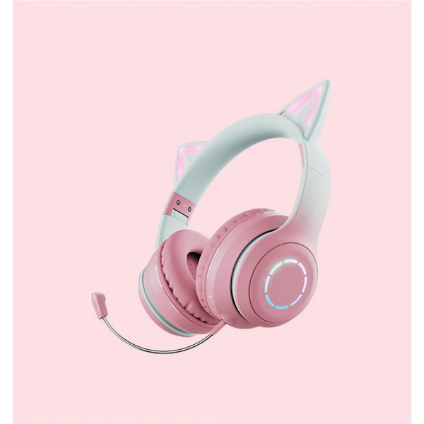 Cat Ear Light Up Over Ear Bluetooth Headset