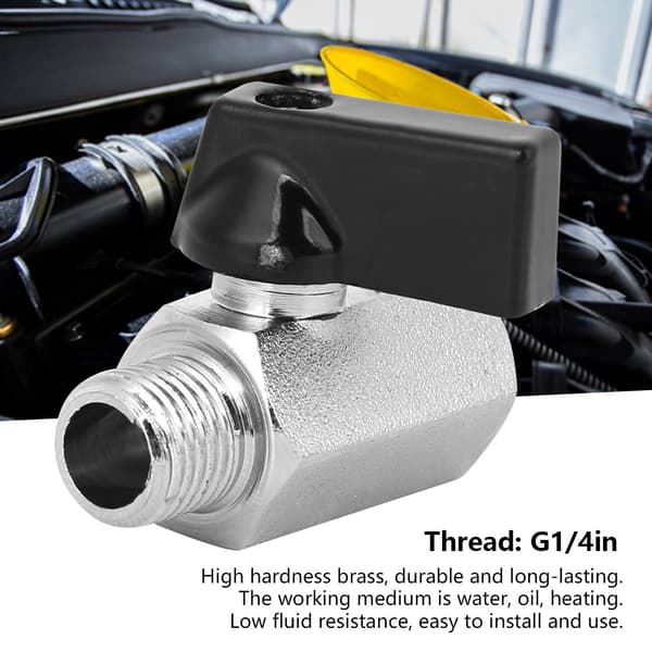2 st Mini Abrasive Blasting Mässing Pneumatisk Kulventil Luftkompressortillbehör G1/4in
