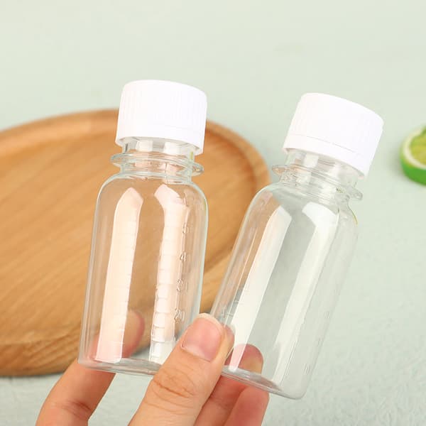 【BQ】5 st 60 ml små plastflaskor ingefärsshotsflaskor med lock M 5pcs