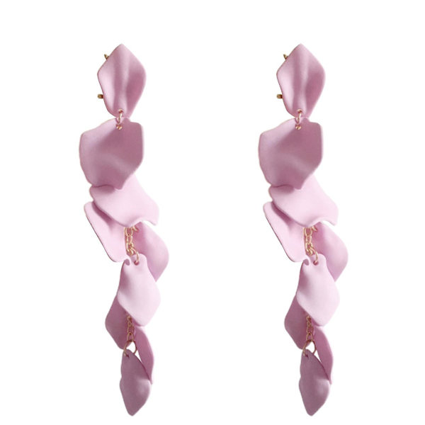 1 Pair Exquisite Dangle Earrings Wear Resistant Acrylic Long Women Dangle Drop Earrings Jewelry Accessories Light Purple