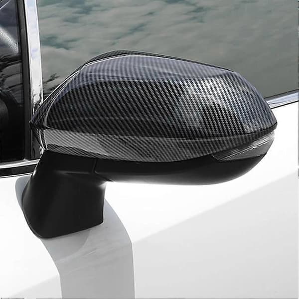 Til Yaris Ativ/Vios 2023 2024 Bil Bakspejlkappe Sidevinge Dørspejlkappe Trim Tilbehør ABS Carbon Fiber Pattern