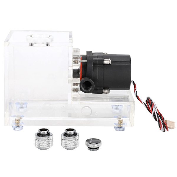 Transparent PC vattenpump med akrylkyltank - 600L/H