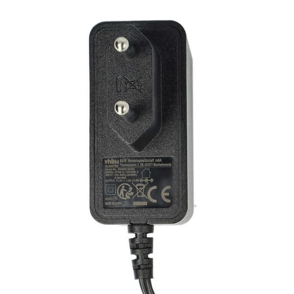 Strømadapter kompatibel med Yamaha PSR-E413, PSR-E403, PSR-EW410, PSR-F51, PSR-E620, PSR-E463, PSR-F50, PSR-E453 Keyboard, E-Pianos - 7,8 cm Sort Black 1