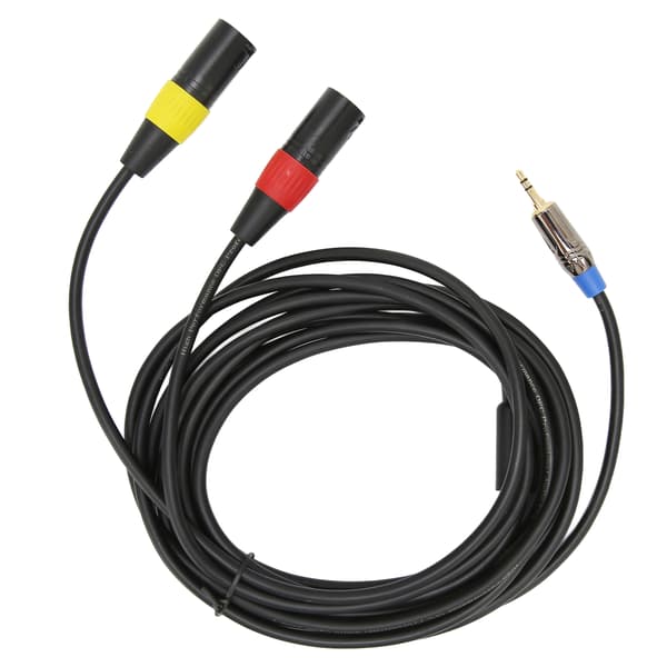 1/8 tommer til XLR Kabel Professionel 3,5 mm til Dobbelt Han XLR Adapter til iPhone PC Laptop 3m/9,8ft