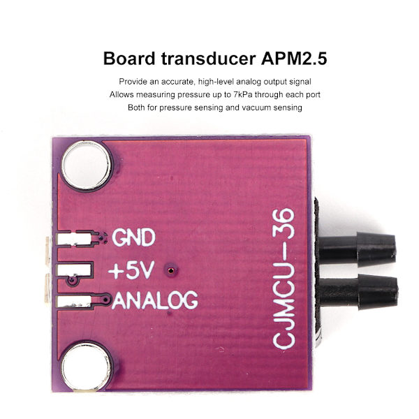 MPXV7002DP Breakout Tryksensor Board Transducer APM2 5 Elektriske Komponenter