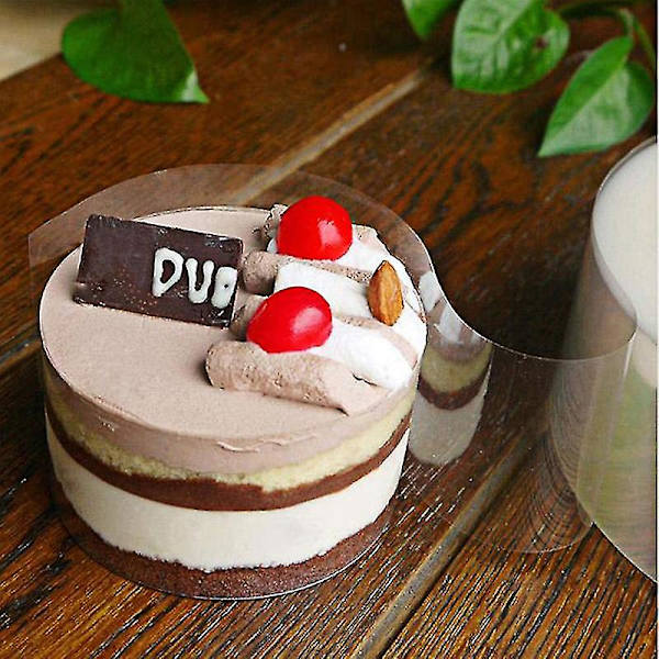 Tårtkrage Plast Gör själv Tårtkrage Transparent Mousse Tårtark Omkring 16cm 16cm