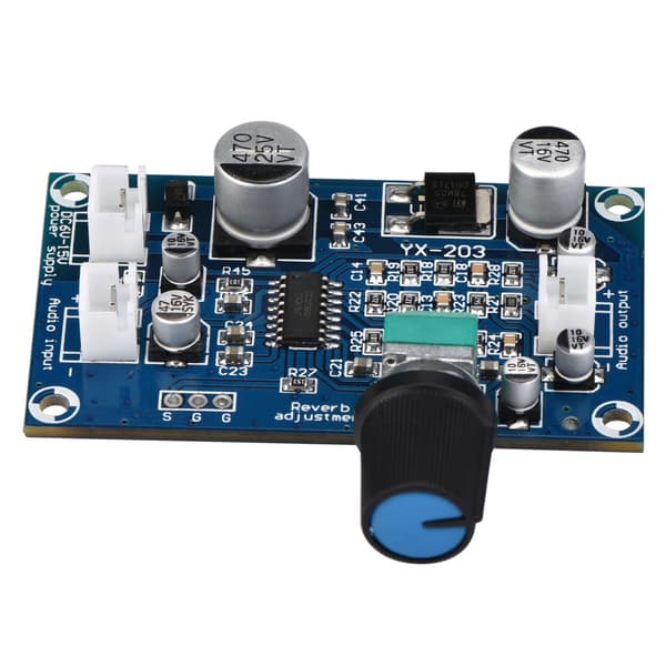 Mikrofon Efterklangs Plade Audio Effektforstærker Board Enkelt Kanal DC6-15V