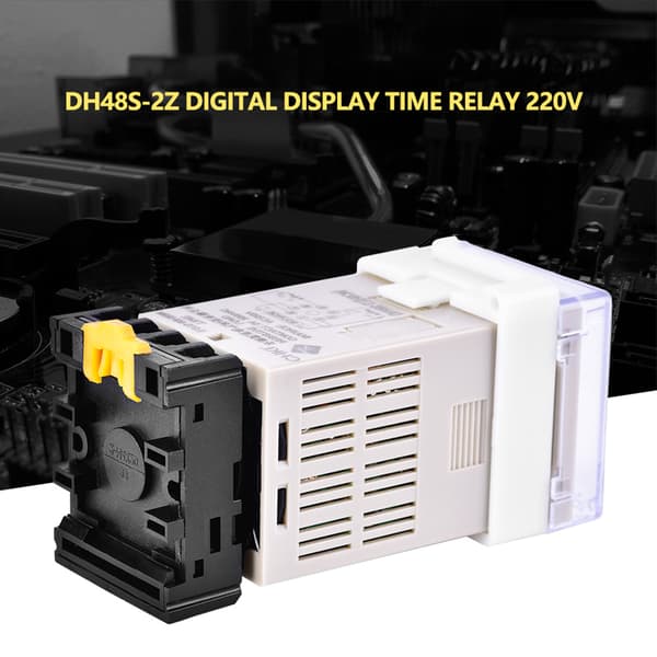 DH48S-2Z 220V Digital Display Dobbelt Tidsrelæ med Sokkelbase