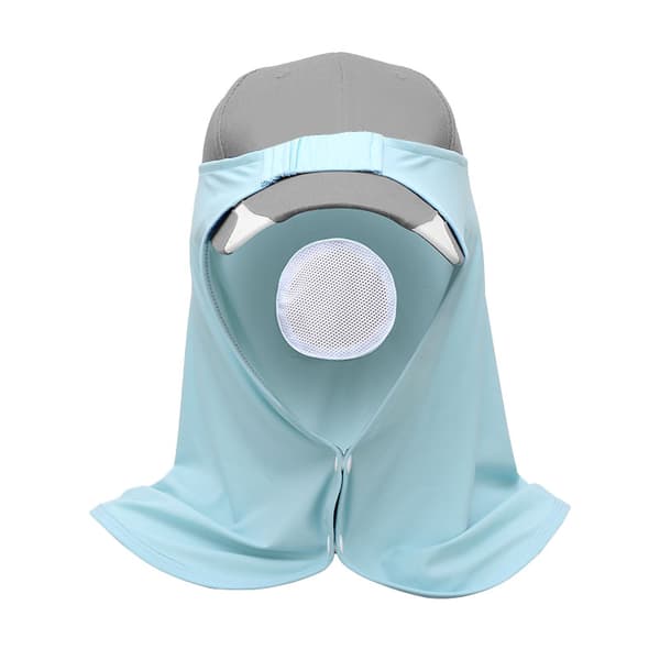 Polyester Kylande Andningsbart Sol UV-Skydd Huvud Nackskydd Utomhussporter Blå