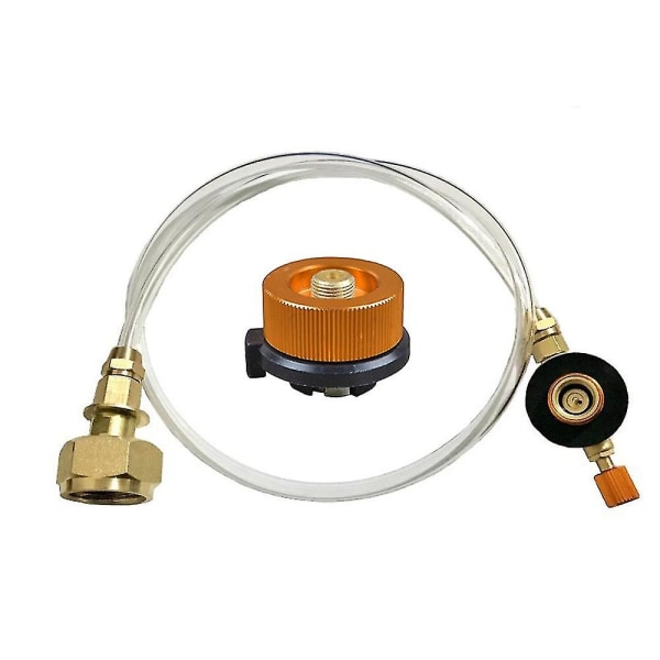 Utomhusspis Campingspis Propan Refill Adapter Brännare Lpg Flat Cylinder Tank Connector Flask Adapter Spara Laddningsventil Set