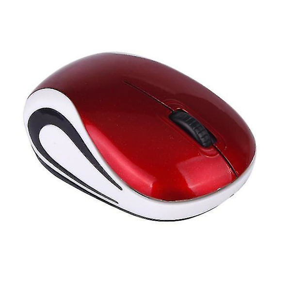 Söta Mini 2,4 Ghz trådlös optisk mus möss för PC Laptop Notebook Röd Red
