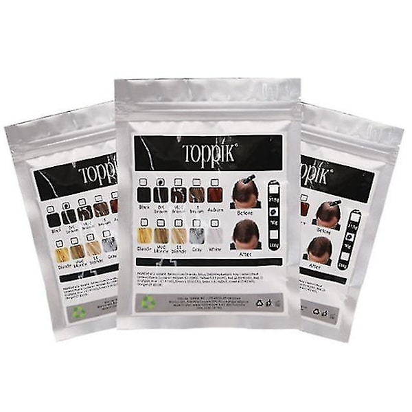 50 g pose hårfiberpulver, genopladningspose til tykt hår i flere farver 50 g lysebrunt 50g Light Brown