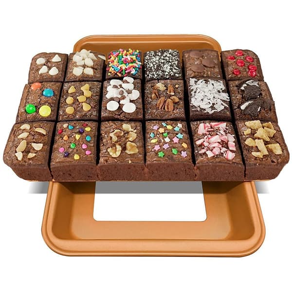 Brownie bageform non-stick bageform med indbygget rivejern metal bageredskab