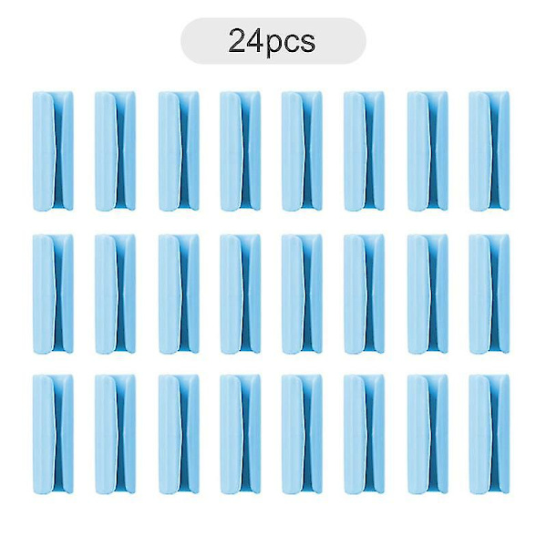 12/24st Lakanklämmor Hållare Plastklämma Halkfri sömlös spänne Quilt Bäddsoffa Cover Grippar Fästelement Madrasslakan Blue 24PCS