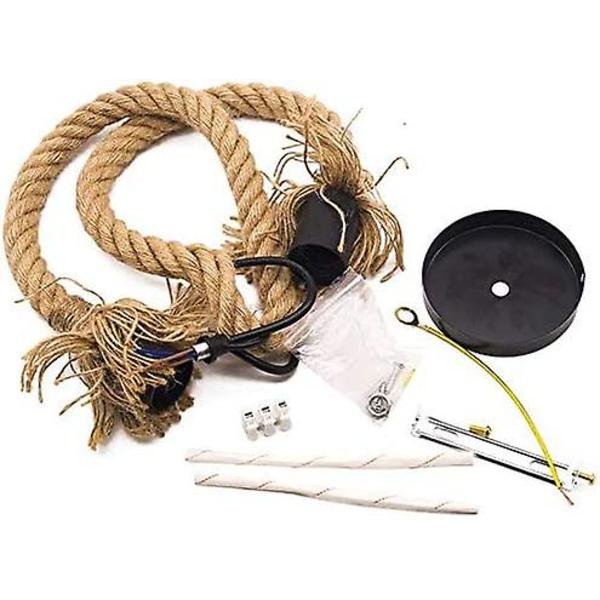 Diy Hemp Rope Retro Industrial Chandelier,retro E27 Edison Style Lamp