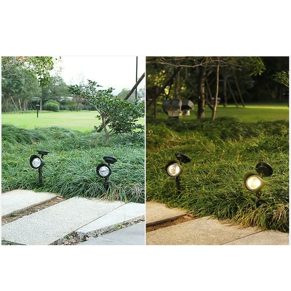 Utendørs Solar LED Spotlight Vanntett Hage Plen Lys Landskap Hvit
