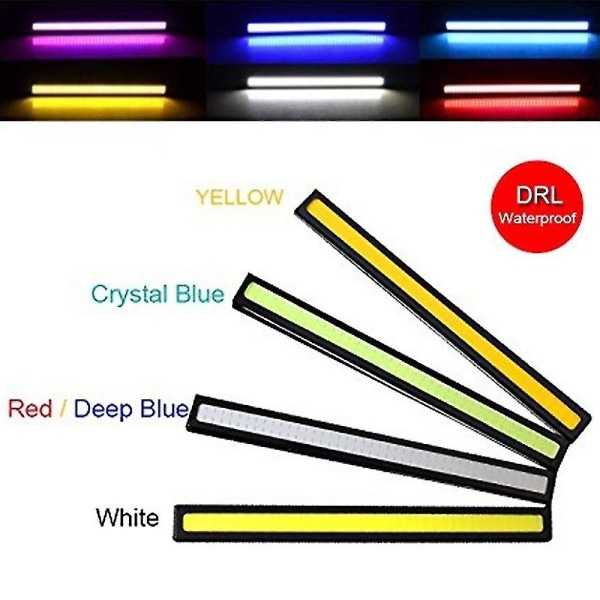 Ny Hot Sale 1st 17cm Car Cob Led Lights Drl Dim Driving Lamp Vattentät Dc12v Kompatibel med alla bilar