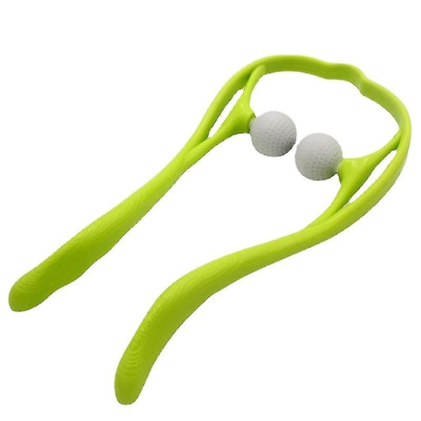 Nackmassager Shiatsu Deep Tissue Dual Trigger Point Shoulder Massager, Ergonomisk handtagsdesign Bärbar Green