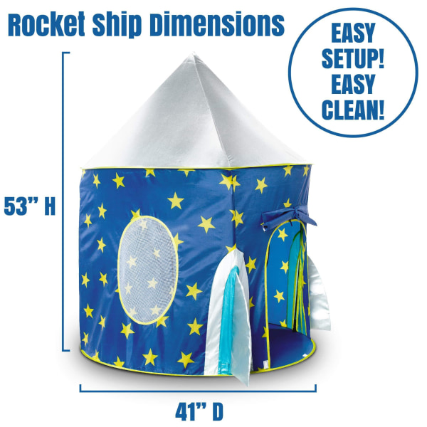 Rakettskip-leketelt for gutter, Astronaut-romtelt for barn