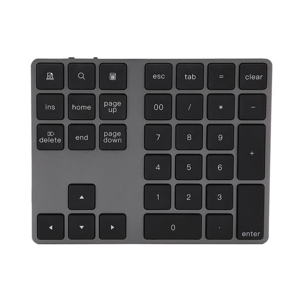 Langaton Bluetooth-numeronäppäimistö Apple-tietokoneille - Musta 34 näppäintä