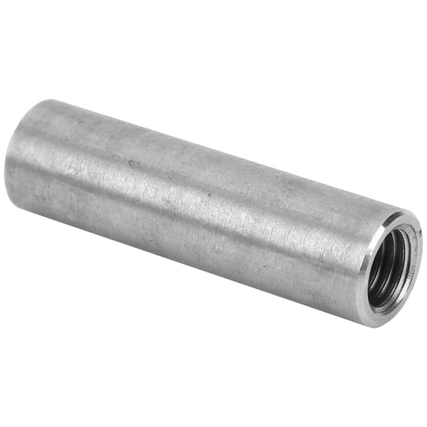 【BQ】2 inch M10 Threaded Sleeve Round Connector 0.6 inch Outer Diameter Stainless Steel-FF-