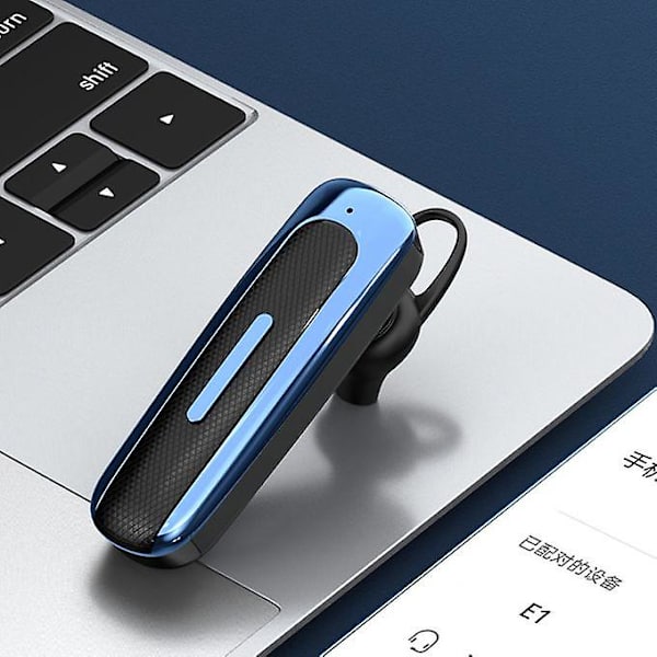 1 stk E1 Bluetooth Headset In-ear Trådløs Abs Vandtæt Trådløs Hovedtelefon Til Sport-blå Sort