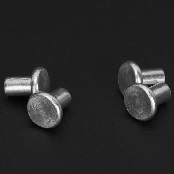 100 stk. GB867 M4x4mm Fladhoved Aluminium Solid Nitter