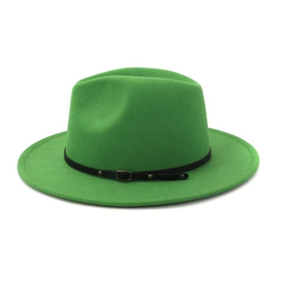 Naisten tai miesten villainen huopa Fedora-hattu Grass green
