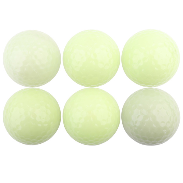 6 Pakke Selvlysende Golfbolde Langtidsholdbart Fluorescerende Lys