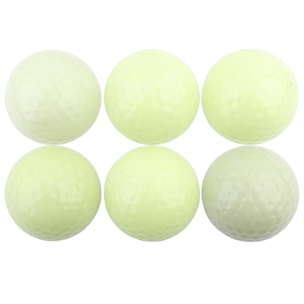 6 Pakning Selvlysende Golfballer Langvarig Fluorescerende Lys