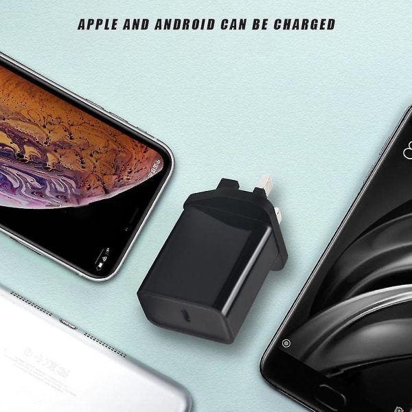 Usb-c strømadapter Ladeplugg 18w hurtiglading Innebygd multibeskyttelseslader 1