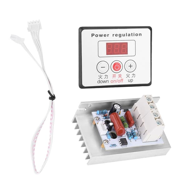 10000W SCR Digital Spänningsregulator Hastighetskontroll Dimmer Termostat AC 220V